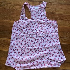 Charming Charlie racer back bow tie tank